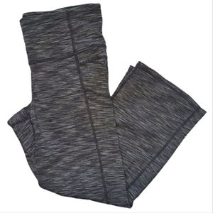 Athleta Black and White Space Dyed Capri Split Hem Leggings Size Small